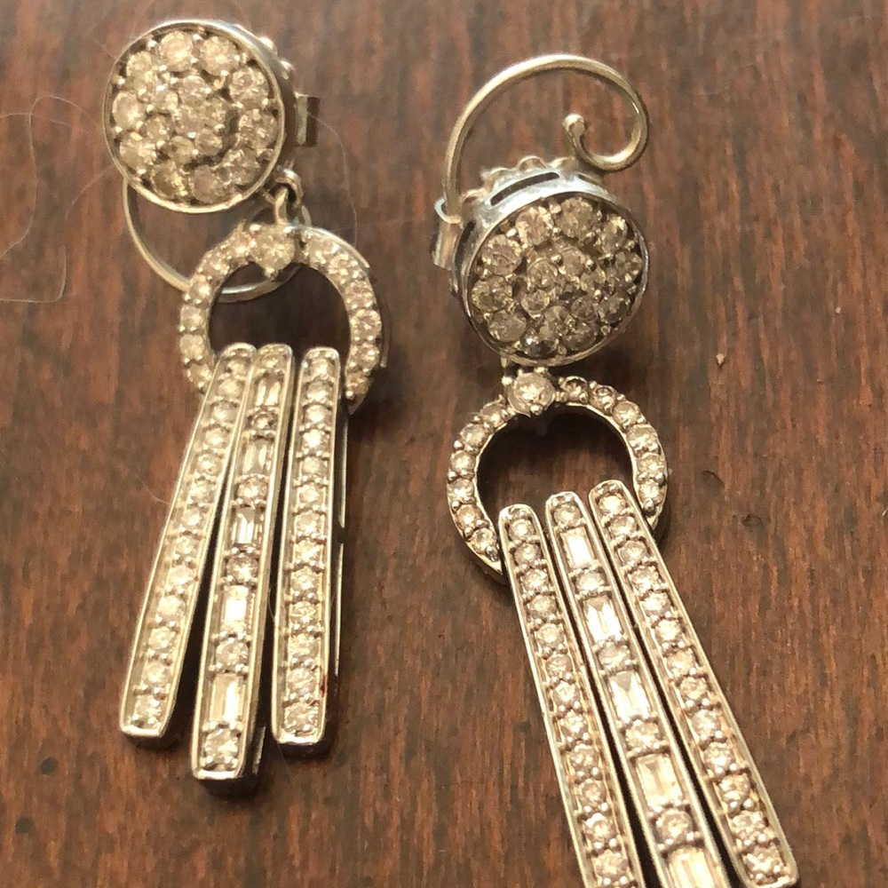 14kt 2.15 carat diamond earrings